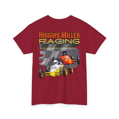 High Res Higgins Miller checkered flag T, Racing Enthusiast Heavy Cotton Tee, Unisex Cotton Tee, Motorsport Tee, Gift for Dad, Racing Fan Apparel, Racing Event Shirt