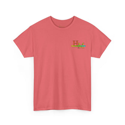 High Res Higgins Miller T with Crossed Flags, Racing-Themed Unisex Heavy Cotton Tee, Motorsports Shirt, Gift for Race Fans, Casual Wear, Unique Racing Apparel