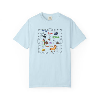 Comfort Colors "True Love Knows No Bounds" T-Shirt — Cute Horse Rescue Pet Tee