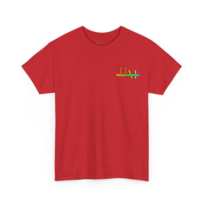 High Res Higgins Miller T with Crossed Flags, Racing-Themed Unisex Heavy Cotton Tee, Motorsports Shirt, Gift for Race Fans, Casual Wear, Unique Racing Apparel