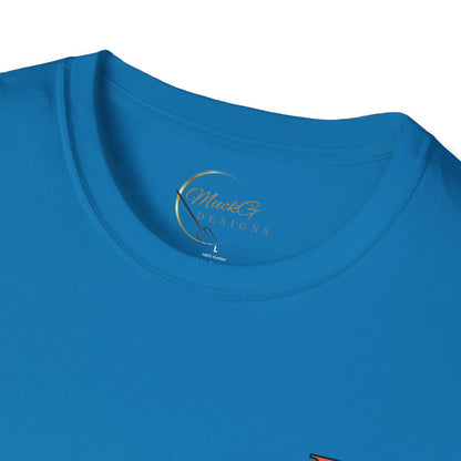 High Res Higgins Miller Soft Style T with flag, Race Day Unisex T-Shirt, Car Racing Shirt, Motorsports Apparel, Gift for Racing Fans, Casual Streetwear.