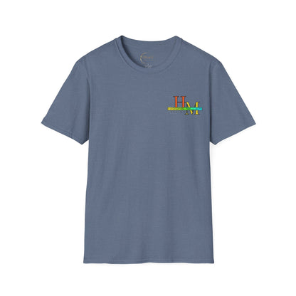 High Res Higgins Miller Soft Style T with flag, Race Day Unisex T-Shirt, Car Racing Shirt, Motorsports Apparel, Gift for Racing Fans, Casual Streetwear.