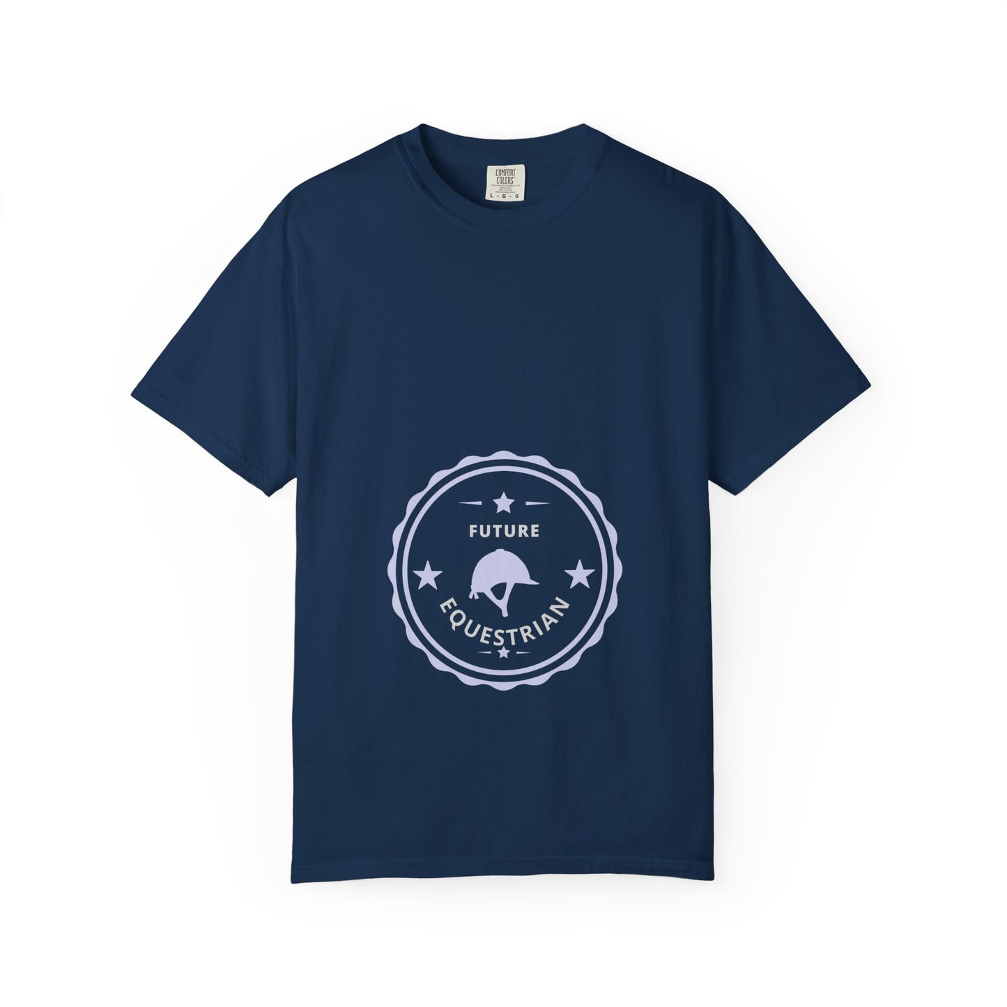 Comfort Colors "Future Equestrian" T-Shirt — Maternity English Helmet Shirt