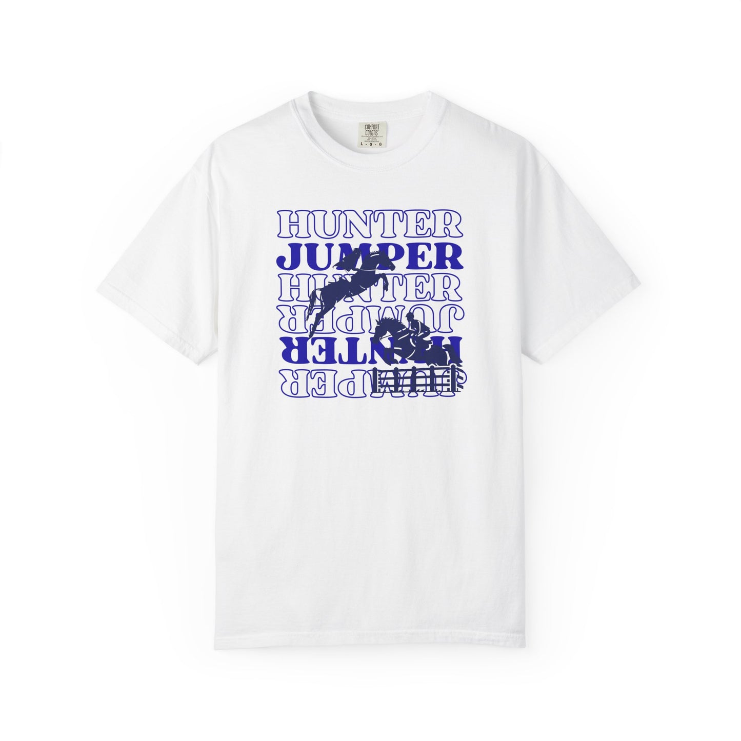 Comfort Colors Hunter Jumper Equestrian T-Shirt — Horse Jumping Graphic Tee
