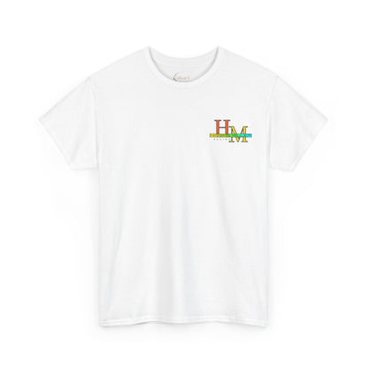 High Res Higgins Miller T with Crossed Flags, Racing-Themed Unisex Heavy Cotton Tee, Motorsports Shirt, Gift for Race Fans, Casual Wear, Unique Racing Apparel