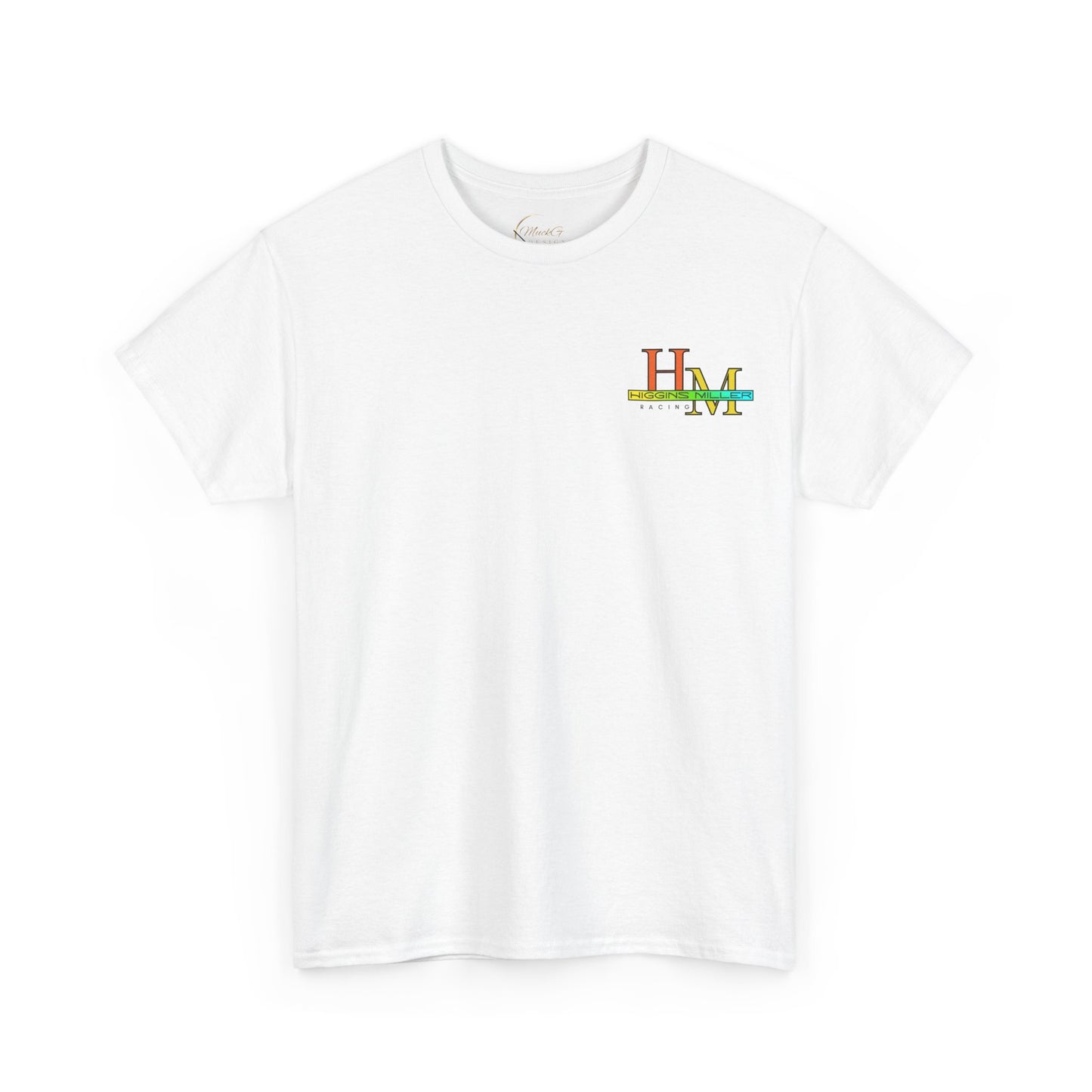 High Res Higgins Miller checkered flag T, Racing Enthusiast Heavy Cotton Tee, Unisex Cotton Tee, Motorsport Tee, Gift for Dad, Racing Fan Apparel, Racing Event Shirt
