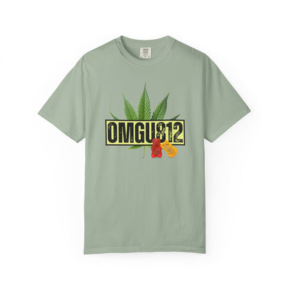 Comfort Colors "OMGU812" Graphic T-Shirt — Cannabis Leaf & Gummy Bears Design