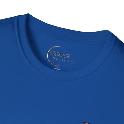 High Res Higgins Miller Soft Style T with flag, Race Day Unisex T-Shirt, Car Racing Shirt, Motorsports Apparel, Gift for Racing Fans, Casual Streetwear.