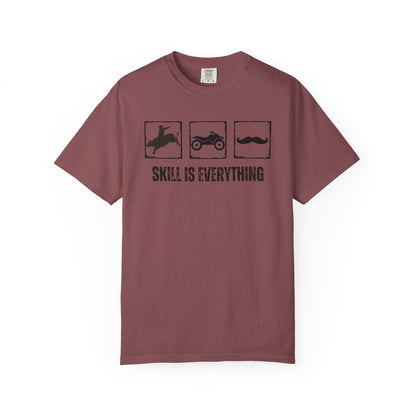 "Skill Is Everything" — Rodeo Bull, 4 Wheeler & Mustache Comfort Colors T-shirt