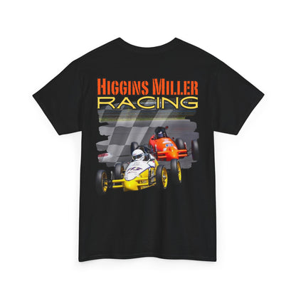 High Res Higgins Miller checkered flag T, Racing Enthusiast Heavy Cotton Tee, Unisex Cotton Tee, Motorsport Tee, Gift for Dad, Racing Fan Apparel, Racing Event Shirt