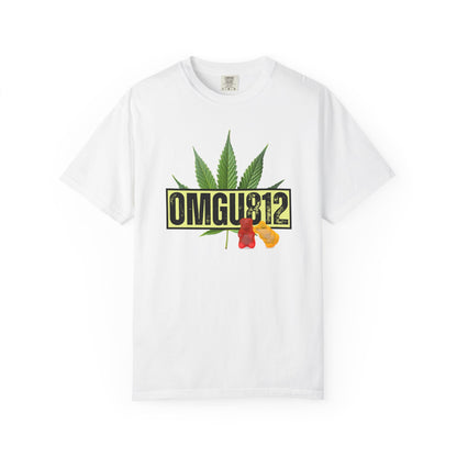 Comfort Colors "OMGU812" Graphic T-Shirt — Cannabis Leaf & Gummy Bears Design