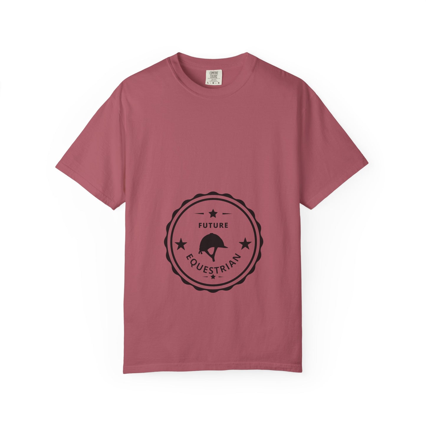 Comfort Colors "Future Equestrian" T-Shirt — Maternity English Helmet Shirt