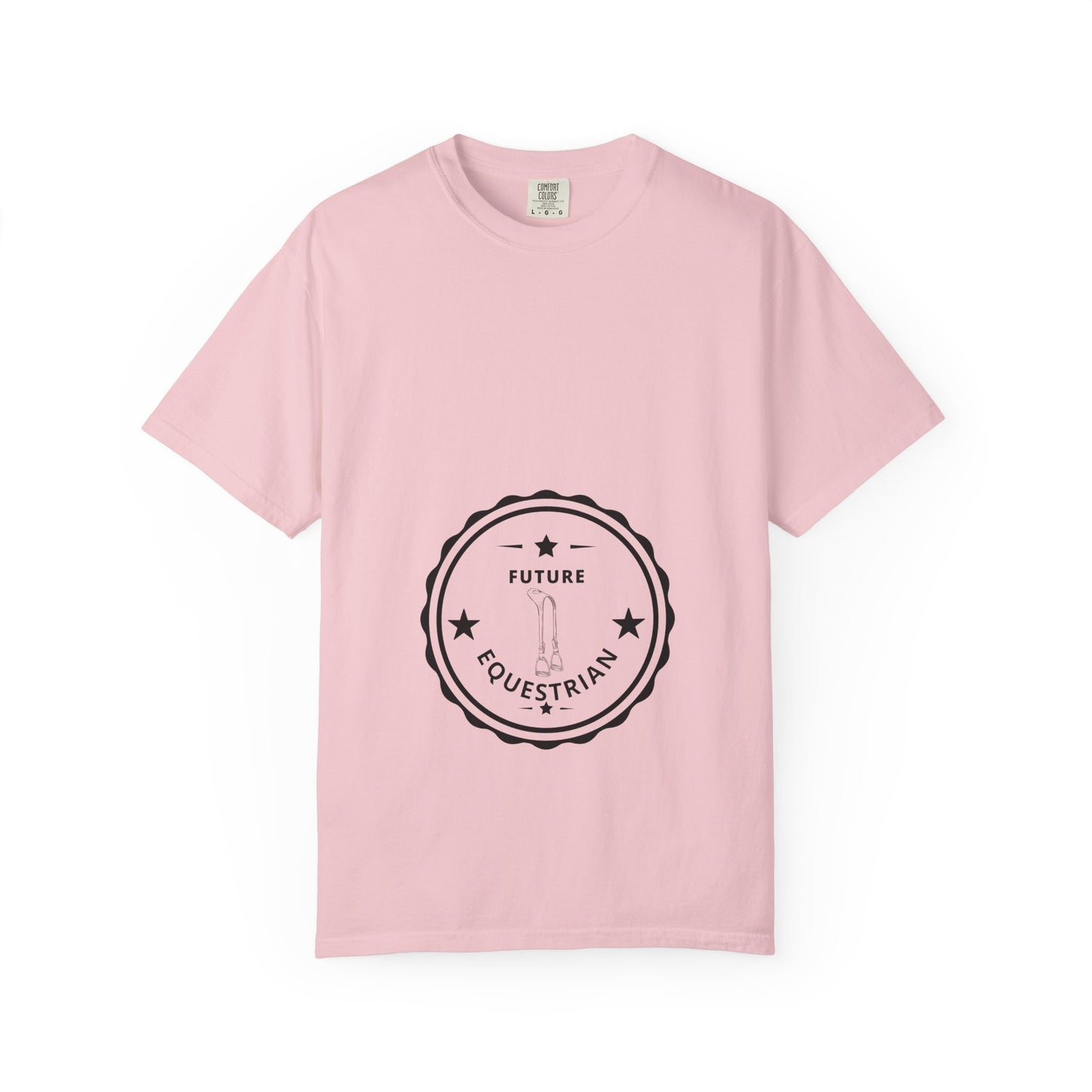 Comfort Colors "Future Equestrian" T-Shirt — Maternity Buddy Stirrups Shirt