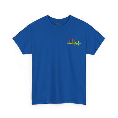 High Res Higgins Miller T with Crossed Flags, Racing-Themed Unisex Heavy Cotton Tee, Motorsports Shirt, Gift for Race Fans, Casual Wear, Unique Racing Apparel