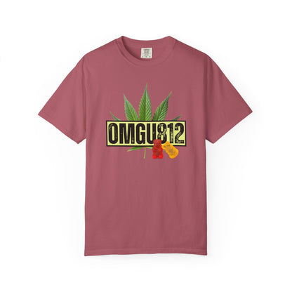 Comfort Colors "OMGU812" Graphic T-Shirt — Cannabis Leaf & Gummy Bears Design