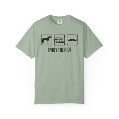 "Enjoy the Ride" — Horse, RV & Mustache Comfort Colors T-shirt