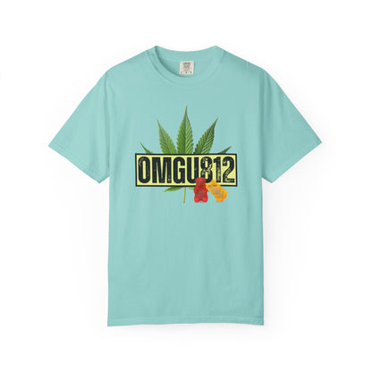 Comfort Colors "OMGU812" Graphic T-Shirt — Cannabis Leaf & Gummy Bears Design