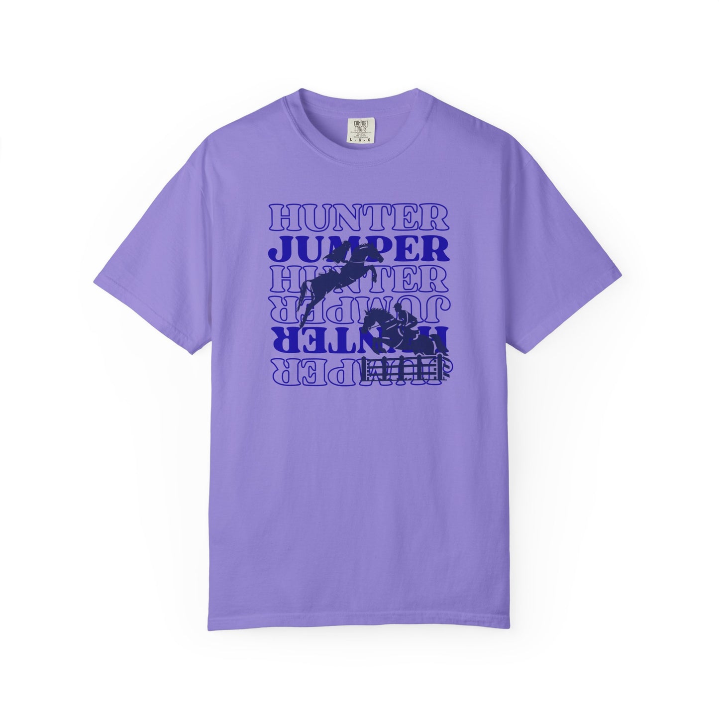 Comfort Colors Hunter Jumper Equestrian T-Shirt — Horse Jumping Graphic Tee