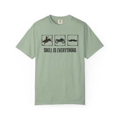"Skill Is Everything" — Rodeo Bull, 4 Wheeler & Mustache Comfort Colors T-shirt