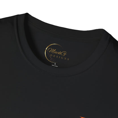 High Res Higgins Miller Soft Style T with flag, Race Day Unisex T-Shirt, Car Racing Shirt, Motorsports Apparel, Gift for Racing Fans, Casual Streetwear.
