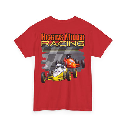 High Res Higgins Miller checkered flag T, Racing Enthusiast Heavy Cotton Tee, Unisex Cotton Tee, Motorsport Tee, Gift for Dad, Racing Fan Apparel, Racing Event Shirt