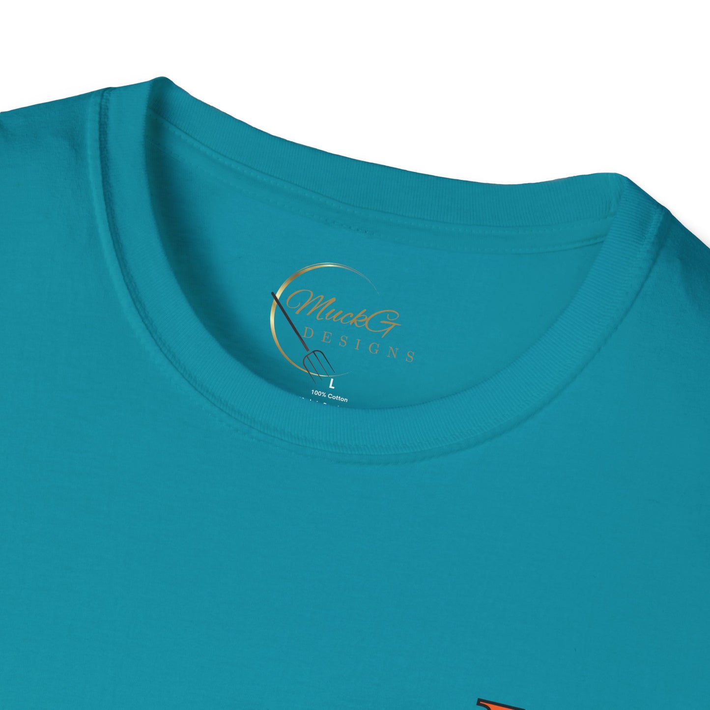 High Res Higgins Miller Soft Style T with flag, Race Day Unisex T-Shirt, Car Racing Shirt, Motorsports Apparel, Gift for Racing Fans, Casual Streetwear.