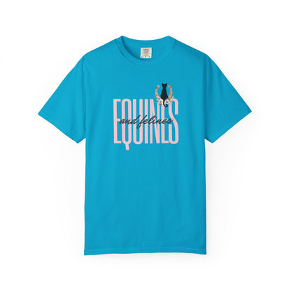 Comfort Colors Horse and Cat Lovers T-Shirt — “Equines and Felines” Cute Graphic Tee